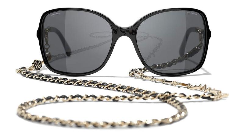 Chanel CC Chain-Link Sunglasses  Chanel chain, Sunglasses, Chain link