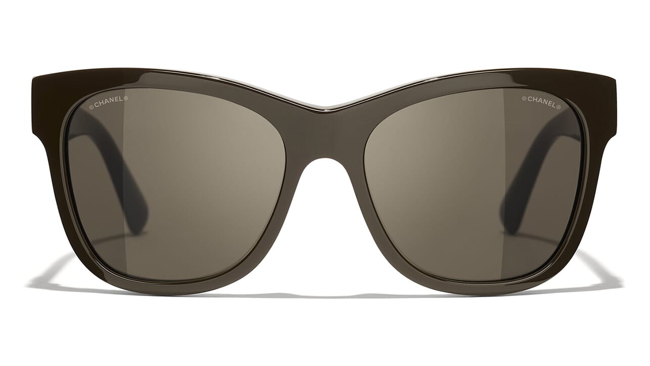 Chanel - Shield Sunglasses - Black Gold Mirror - Chanel Eyewear - Avvenice