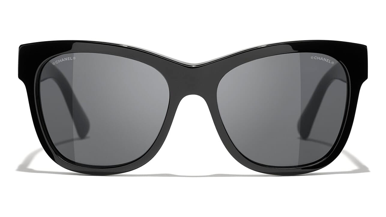 Chanel Interlocking CC Logo Square Sunglasses - Black Sunglasses,  Accessories - CHA936503