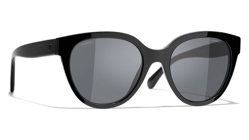 CHANEL Acetate CC Butterfly Sunglasses 5414-A Black 708210