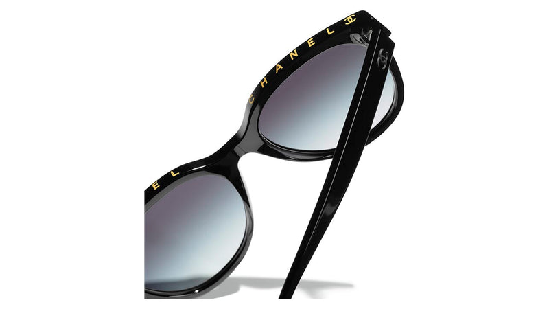 chanel butterfly sunglasses black and beige