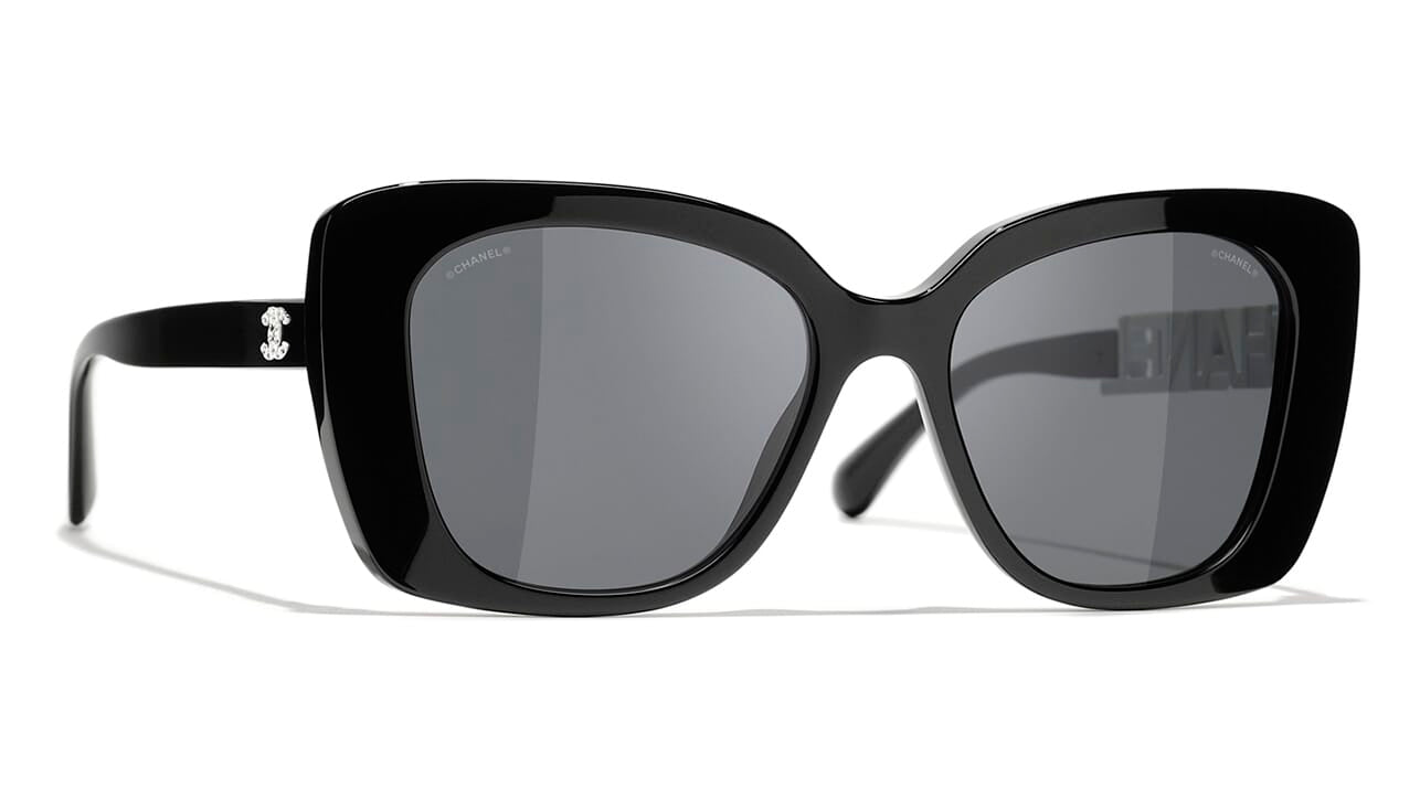 CHANEL Chanel sunglasses 5435A c.501/S4 Coco Mark Square Lens black with  case