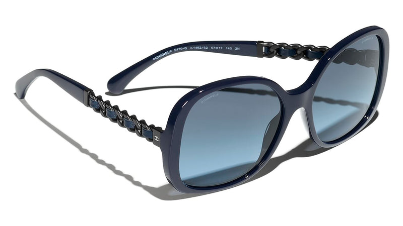 Chanel 5470Q Sunglasses Black/Grey Square Women