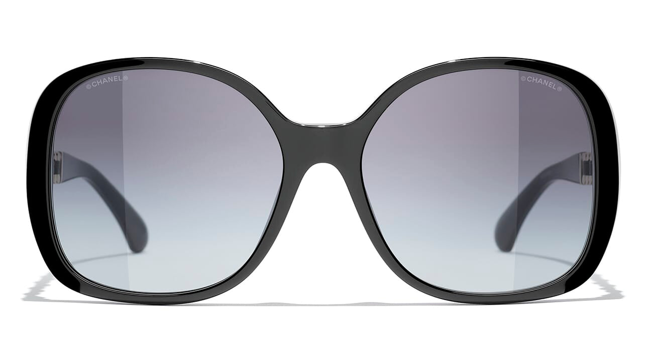 CHANEL 6041 501/S6 Sunglasses Polished Black w/ Silver Trim - Display  $145.00 - PicClick