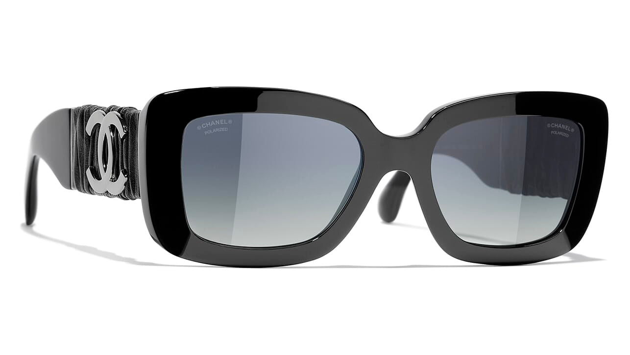 Chanel Sunglasses Frames 5238 c.501/3C Black Round Oversized 54-19-135