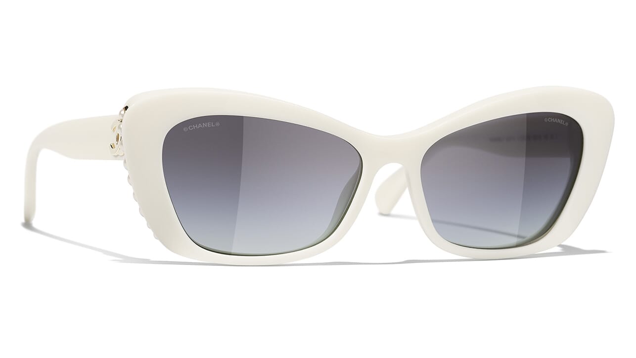 Chanel Sunglasses New Authentic 5484 c 1656/S6 Black White Gray