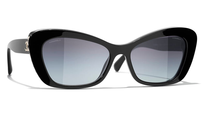 Chanel Oval Sunglasses - Acetate and Metal, Black - UV Protected - Women's Sunglasses - 9132 C622/S6