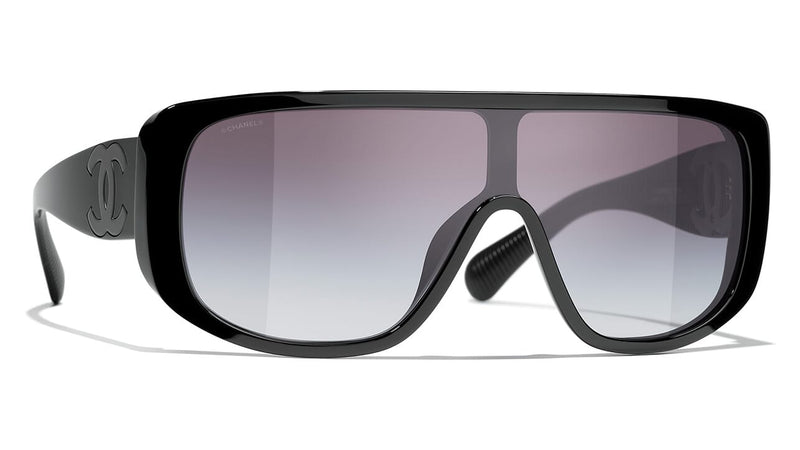 Chanel Chanel Shield Sunglasses CH5466B 01 Grey & Red Sunglasses