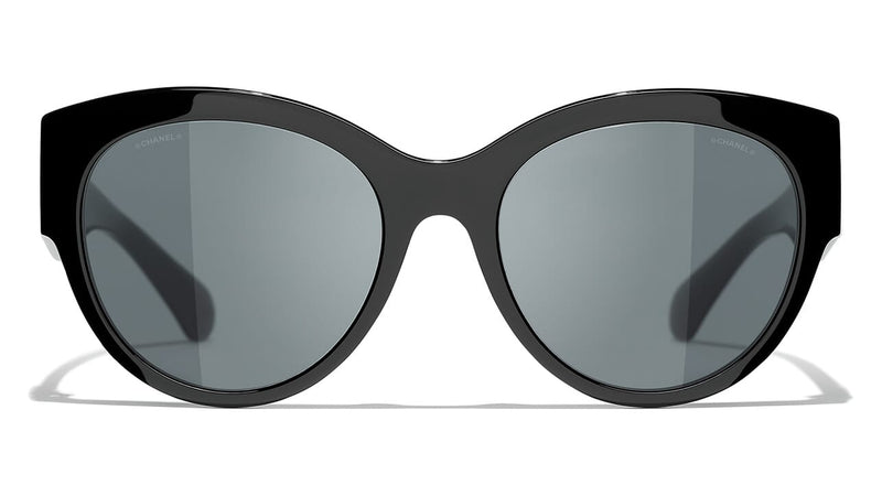 Chanel Cat Eye Sunglasses - Acetate and Tweed, Black and Orange - Polarized - UV Protected - Women's Sunglasses - 9129 C622/S6