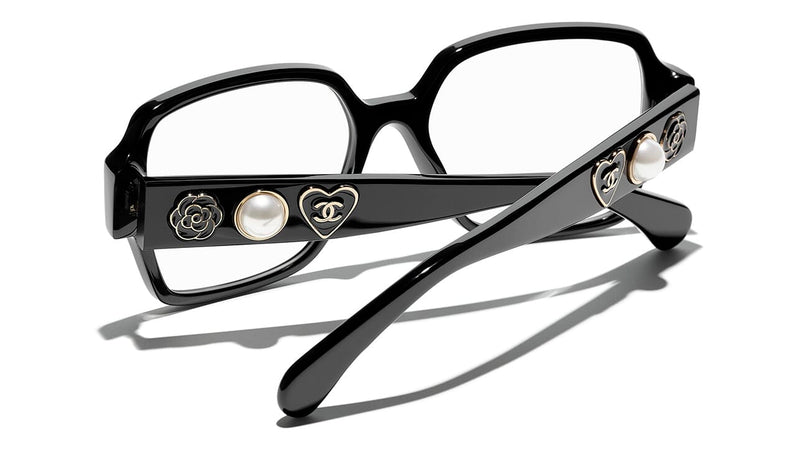Chanel Black/Grey Gradient 4117-B Crystal CC Rectangle Sunglasses