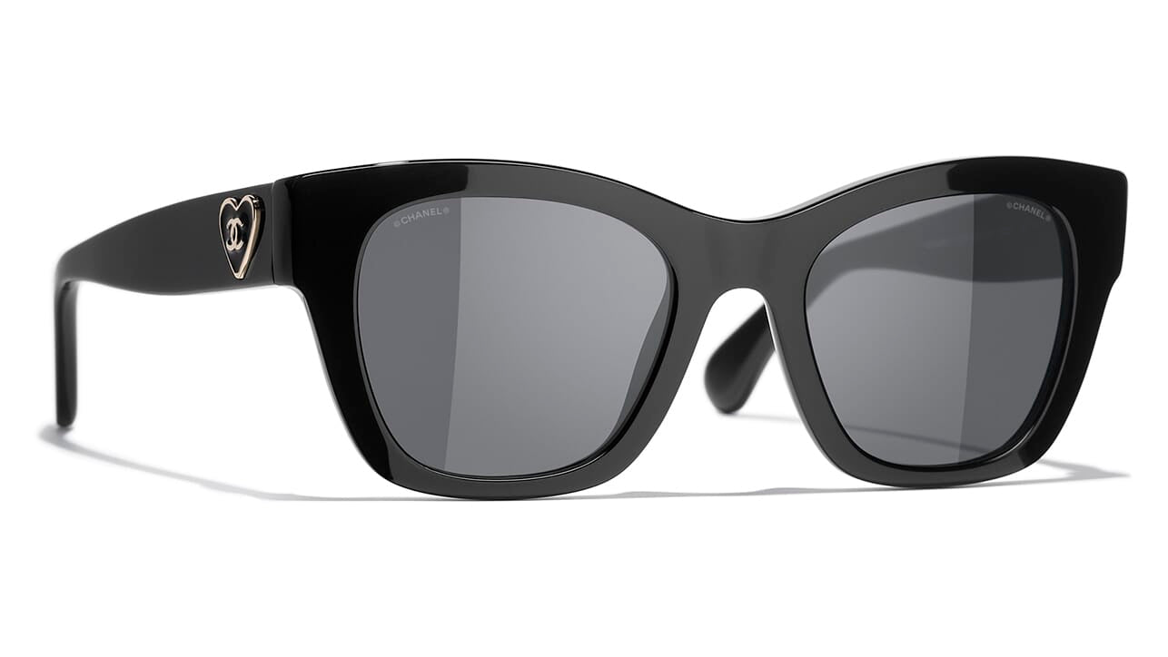 chanel black sunglasses