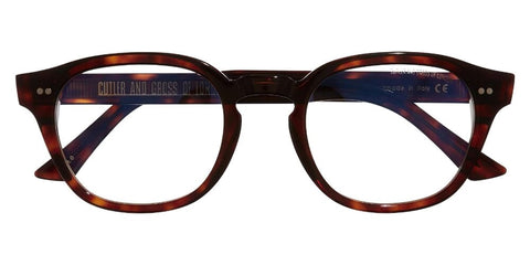 Cutler and Gross 1380 04 Burgundy with Blue Control Glasses