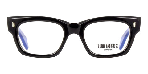 Cutler and Gross 1391 01 Black on Blue Glasses