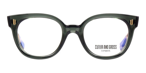 Cutler and Gross 9298 04 Aviator Blue with Jet Engine Grey Glasses