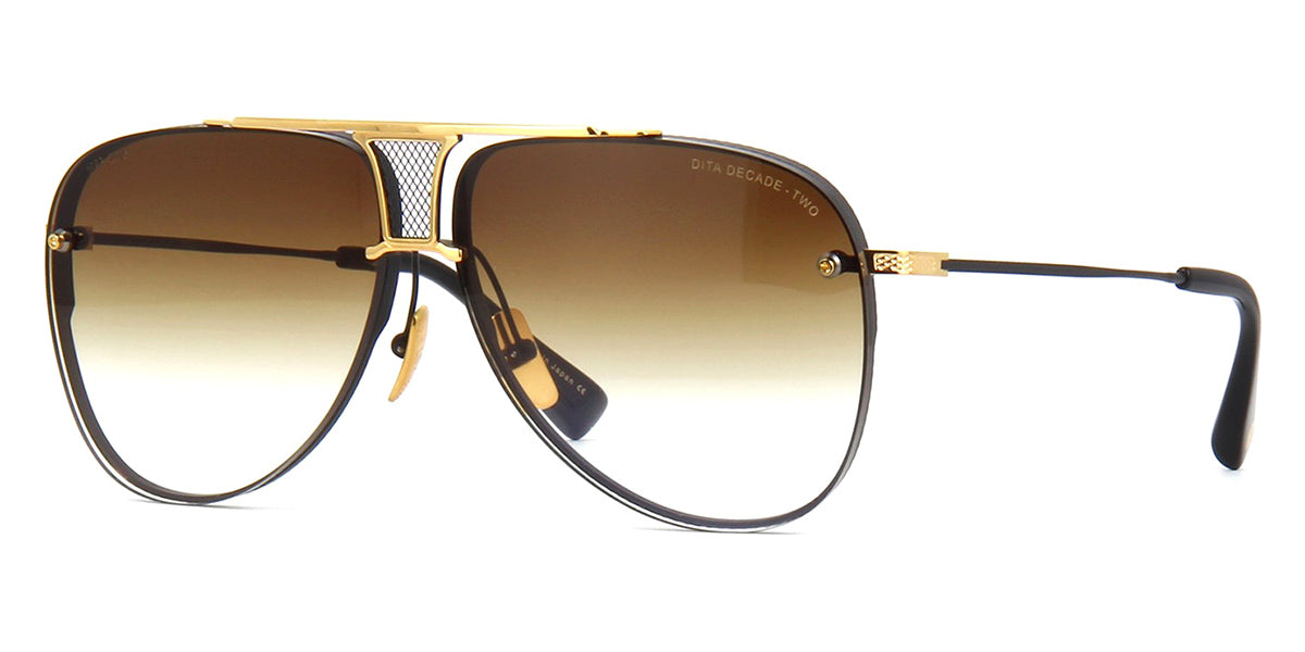 NA-KD Double Metal Pilot Sunglasses- Gold