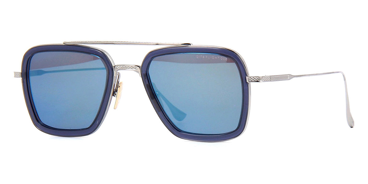 Vaderlijk Puno Jood DITA Flight .006 7806 A Grey & Black Sunglasses With Blue Lenses - US
