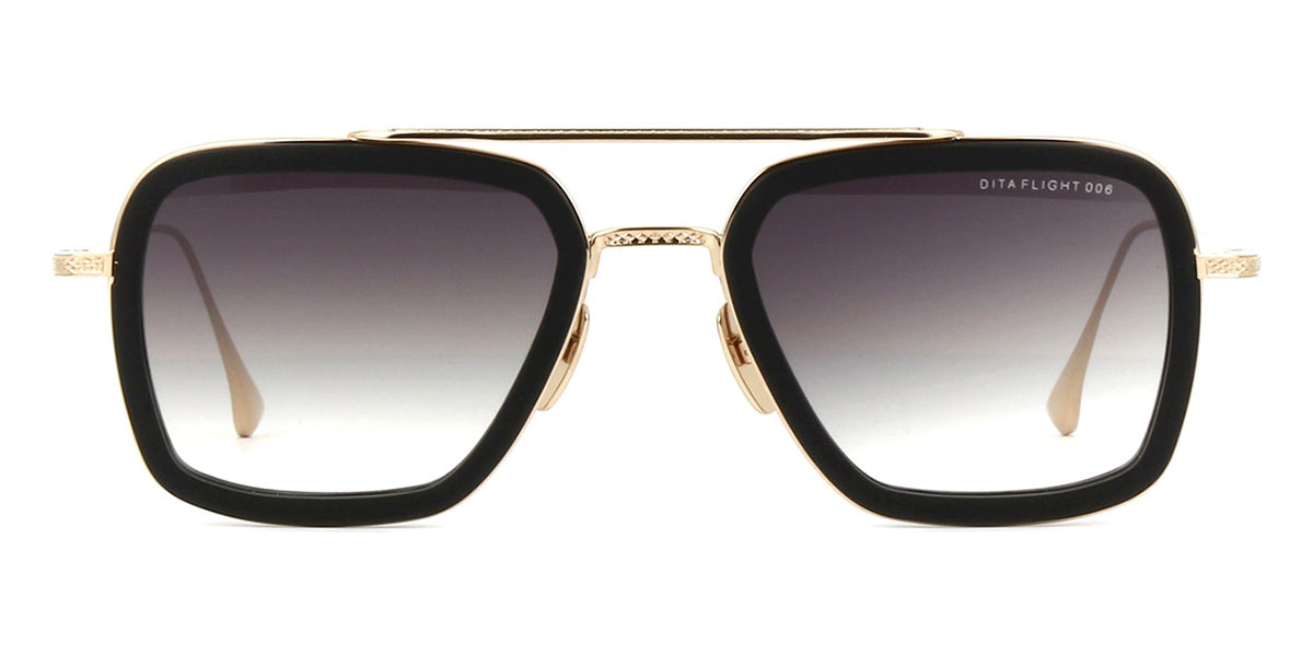 DITA Flight .006 7806 B Black & Gold Sunglasses With Grey Lenses - US