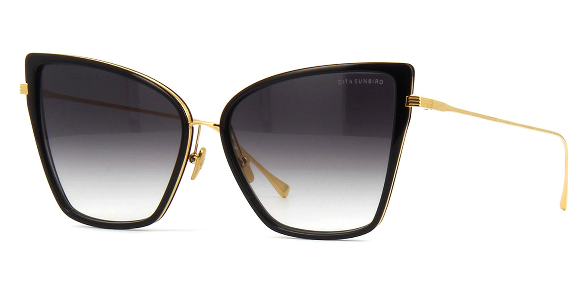 Baird Sunglasses in Jet Black with Polished Gold