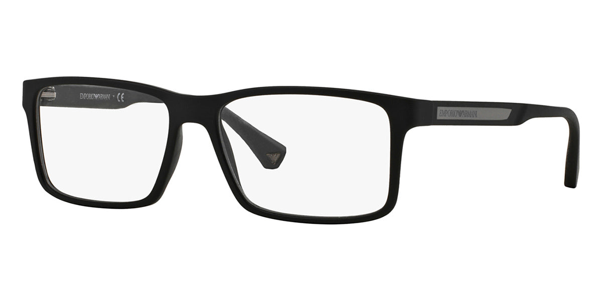 Emporio Armani EA3038 5063 Rectangle Black Glasses | PRETAVOIR - US