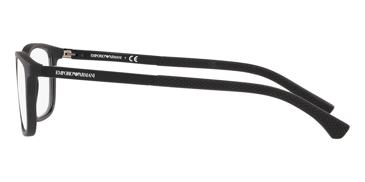 Emporio Armani EA3069 5001 Rectangle Matte Black Glasses‌