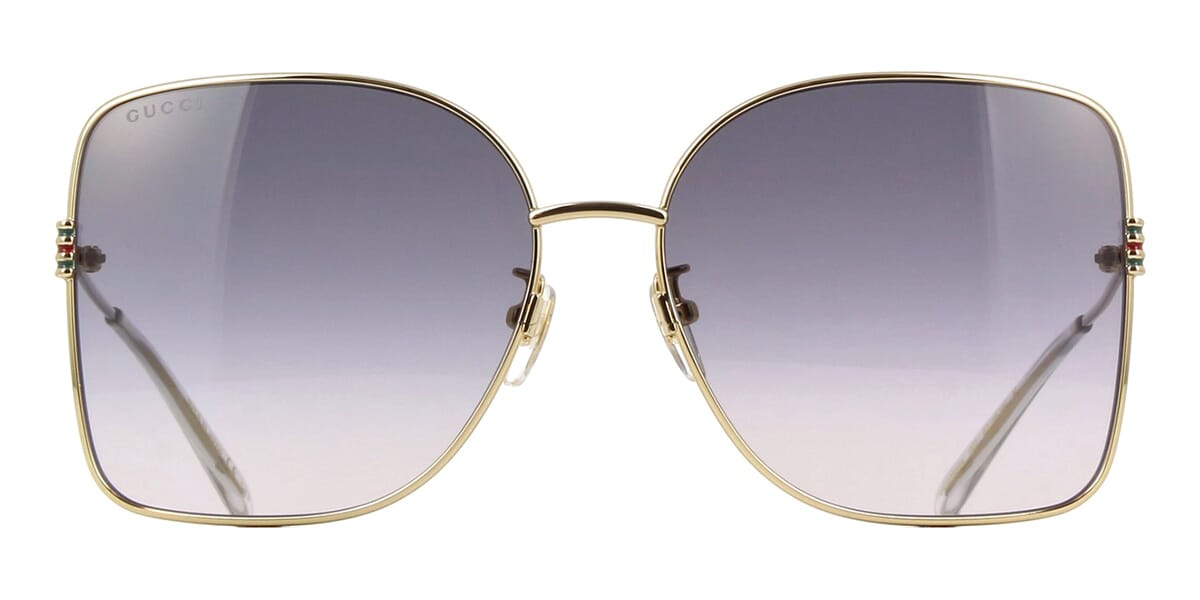 Gucci GG1279S Rimless Square Sunglasses in Gold – Designer Daydream