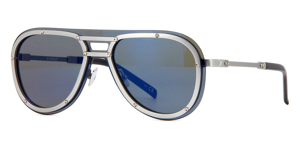 Hublot H007 075 000 Silver Titanium Sunglasses With Blue Lenses - US