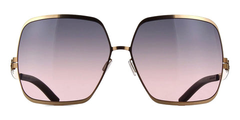 ic! berlin Angelina T. Rose Gold and Nougat with Ocean Fade Sunglasses