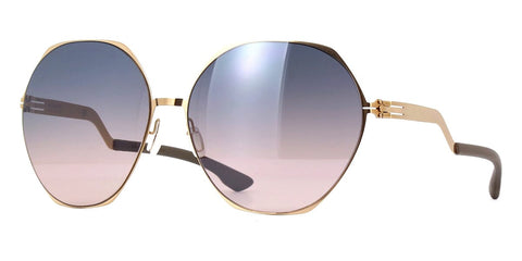 ic! berlin Ku Damm Rose Gold and Warm Grey with Ocean Fade Sunglasses