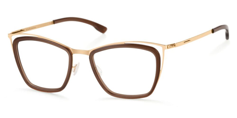 ic! berlin Louisa Rose Gold Mahogany Glasses