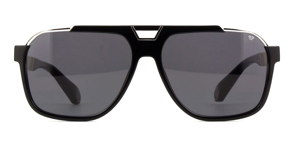 700-　Philipp　Plein　046　M　Sunglasses　Black　SPP　Shiny
