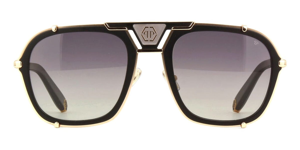 Philipp Plein Monogram-Lenses Pilot-Frame Sunglasses - Silver for Men