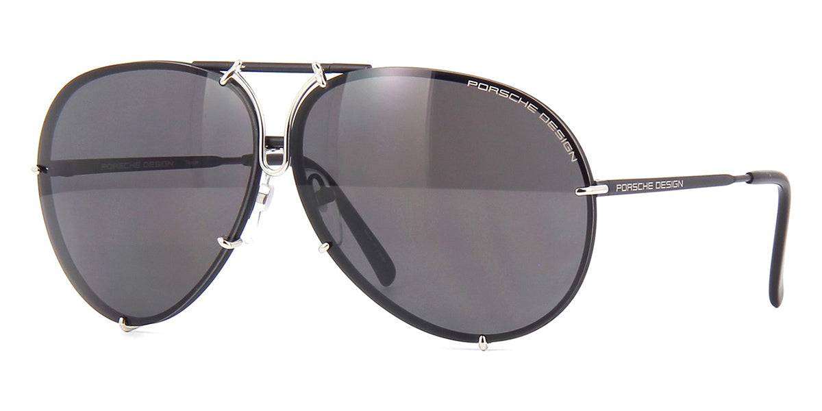 Porsche Design 8478 J Black & Silver Sunglasses | Worn by Kylie Jenner - US
