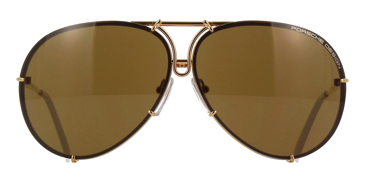 Porsche Design 8478 W Gold Frame - Grad Blue + Brown Lenses - As Seen On Shaughna Phillips & CeeLo Green