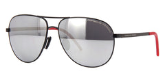 Porsche Design 8651 A Black Aviator Frame with Silver Mirror Lenses