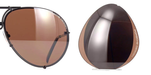 Porsche Design P8478 Lens Set – V442 Brown Polarised with Silver Mirror XTR Sunglasses