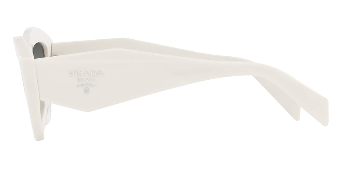 Symbole Rectangular Sunglasses in White - Prada