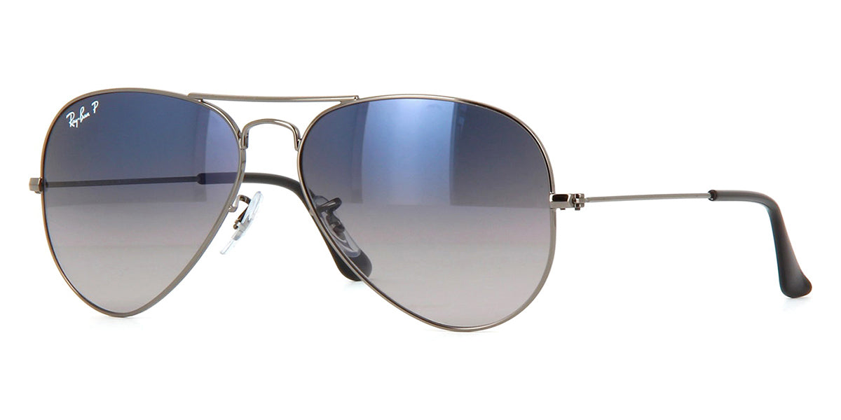 Ray-Ban Aviator 3025 004/78 Polarised Grey/Blue Gradient Sunglasses - US