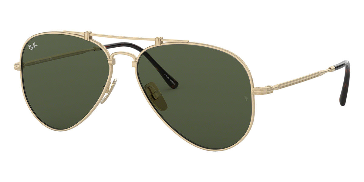 Ray-Ban Gold Plated Titanium RB 8125 Sunglasses - US