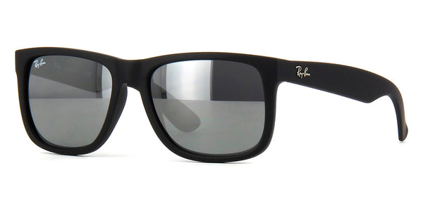 Ray-Ban Justin 4165 Black/Silver Mirror 622/6G Sunglasses - US