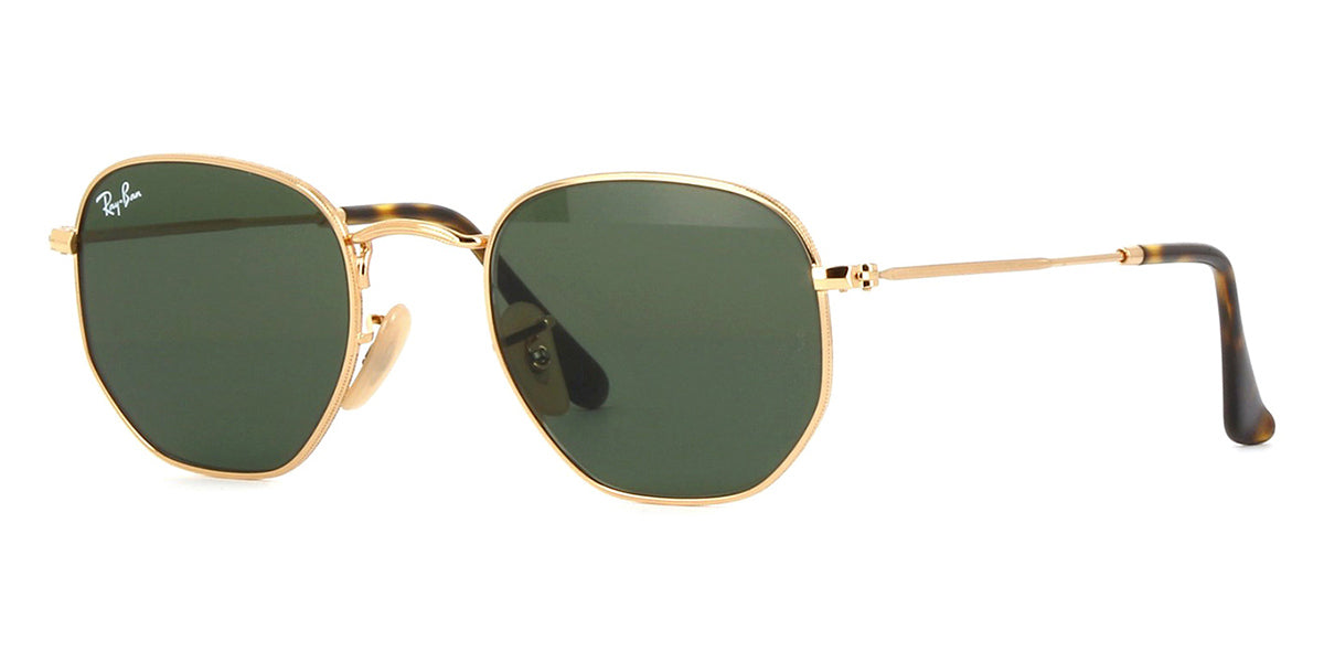 Ray-Ban RB 3548N 001 Hexagonal Gold With Flat Lenses - As Seen On Dwyane  Wade & Molly-Mae