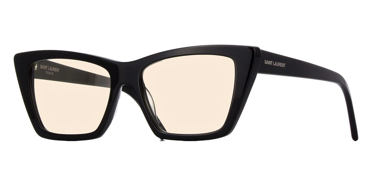 Black Mica cat-eye acetate sunglasses, Saint Laurent