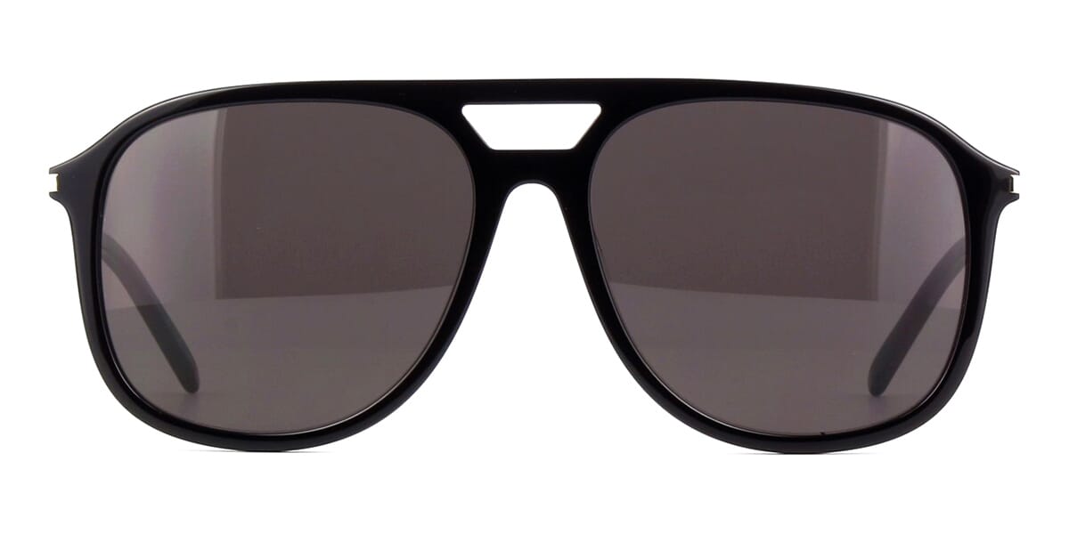 Saint Laurent SL 251-001 60-12-145 Aviator Black Rectangle Sunglasses NWOT