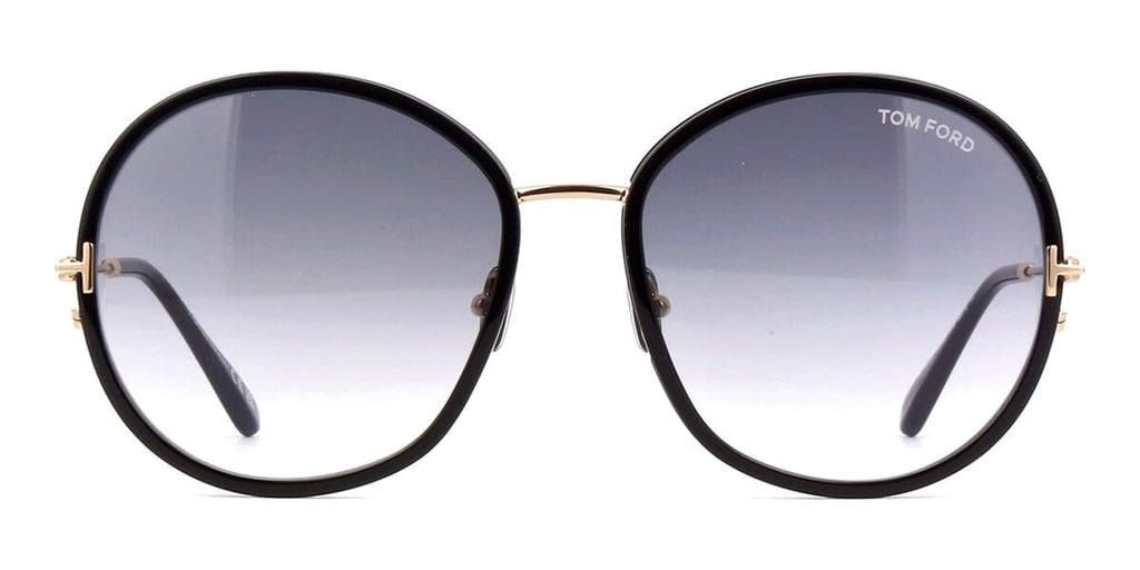  Eyeglasses Tom Ford FT 5800 -B 001 Shiny Black,t Logo/Blue  Block Lenses : Clothing, Shoes & Jewelry