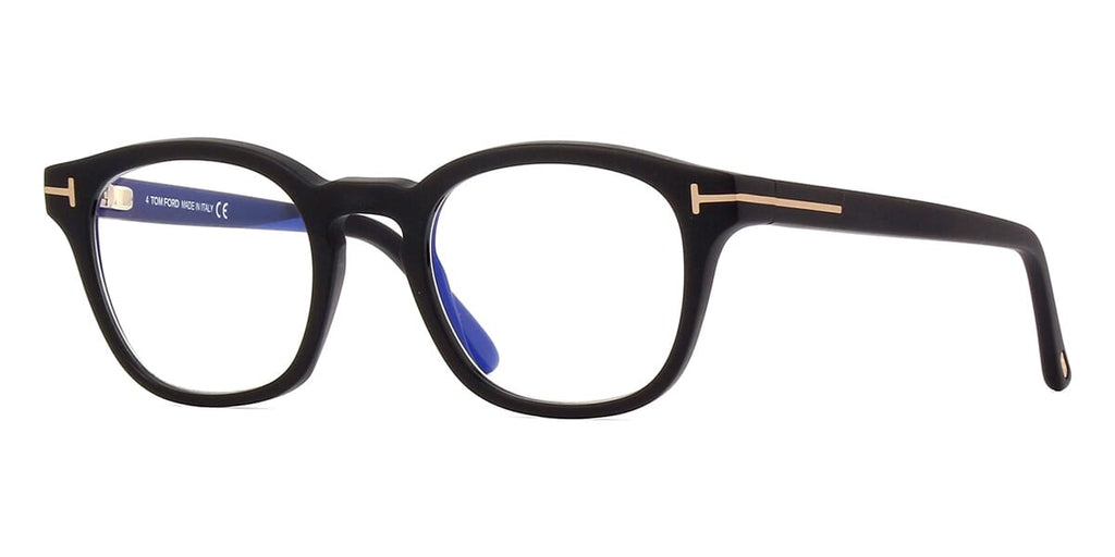 Tom Ford TF5532-B 02A with Leather Magnetic Clip-On Glasses
