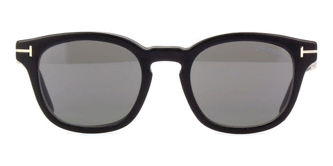 Tom Ford TF5532-B 02A with Leather Magnetic Clip-On Glasses
